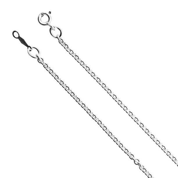 Sterling Silver Classic Solid Cable Chain Necklace Black Bow Jewelry 1.5mm Sterling Silver Classic Solid Cable Chain Necklace Black Bow Jewelry 1.5mm